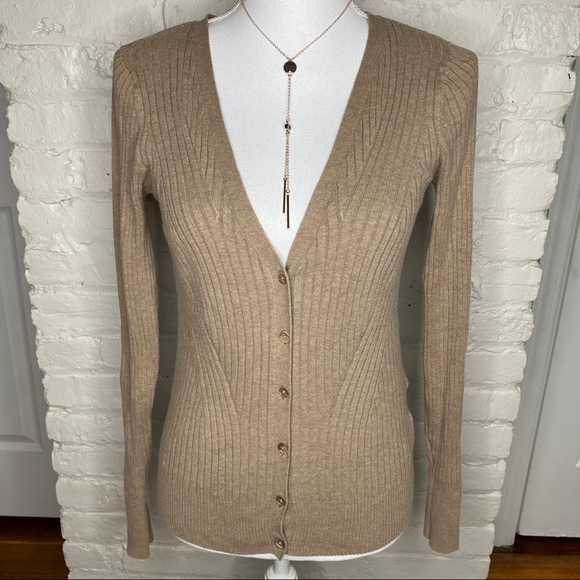 old navy tan cardigan